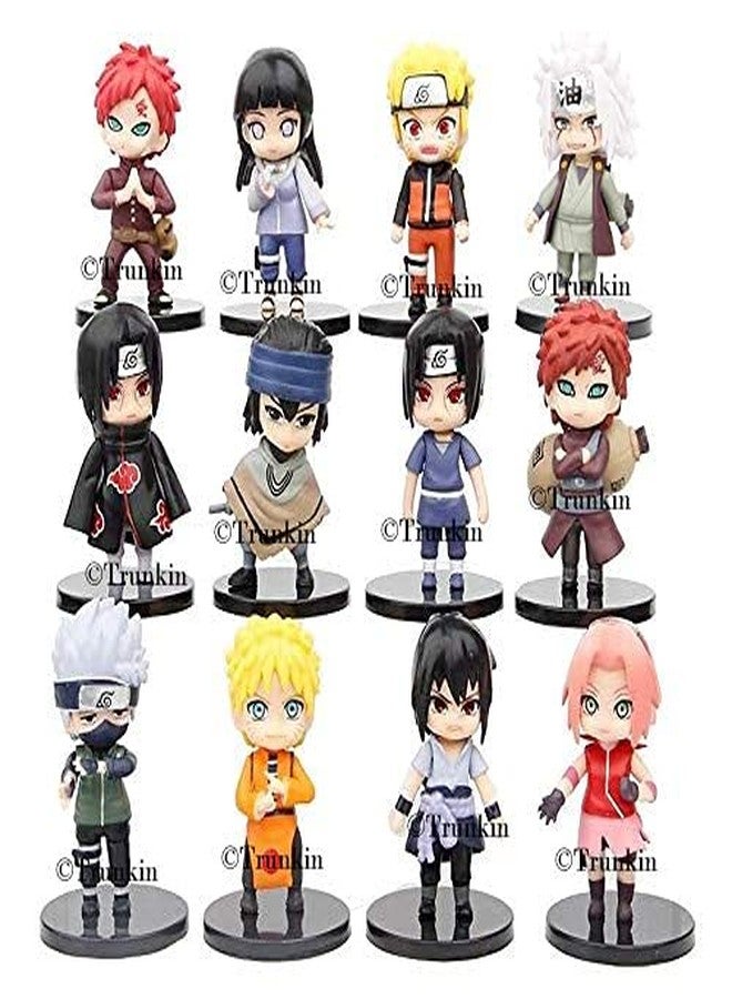 Trunkin Anime 12 Pcs Action Figure PVC Set Collectible Sasuke Itachi Jiraiya Hinata Kakashi Figurines Toy Set - Image 2